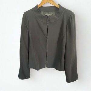 Lafayette 148 New York Black Cropped Blazer Size 12